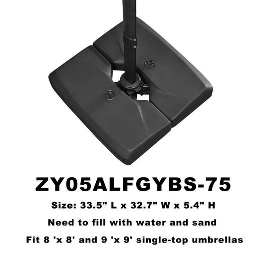 PURPLE LEAF Grey Patio Cantilever Umbrella Base ZY05ALFGYBS-75