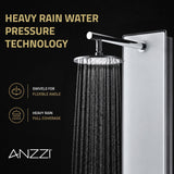 VELD Series 64 in. 2-Jetted Full Body Shower Panel System with Heavy Rain Shower and Spray Wand in Clear White