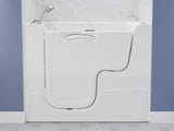 FULLY LOADED Wheelchair Access Walk-in Tub with Air and Whirlpool Jets Hot Tub | Quick Fill Waterfall Tub Filler with 6 Setting Handheld Shower Sprayer | Including Aromatherapy, LED Lights, V-Shaped Back Jets, and Auto Drain