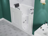 FULLY LOADED Walk-in Bathtub with Air Jets and Whirlpool Massage Jets Hot Tub | Quick Fill Waterfall Tub Filler with 6 Setting Handheld Shower Sprayer | Including Aromatherapy, LED Lights, V-Shaped Back Jets, and Auto Drain