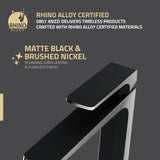 ANZZI Contemporary Vessel Sink Faucet, Single Hole High Arc Spout (9.41" H), 1.2 GPM Water-Saving, Durable Brass Construction, Rhino-Alloy Certified, Various Finishes