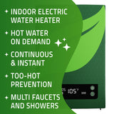 ENVO Atami High-Capacity Tankless Electric Water Heater (18 kW - 27 kW), Endless Hot Water, Advanced Safety, Energy Saving, Whole Home Application