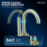 Coral Series 2-Handle Freestanding Tub Faucet with 60 in. Euro-Grip Hand Sprayer