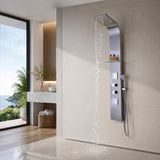 Niagara 64 in. 2-Jetted Full Body Shower Panel with Heavy Rain Shower and Spray Wand in Brushed Stainless Steel