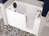 ANZZI Nimbus Series 30 in. L x 59 in. W  Dual Jetted Bathtub in White with Microbubbles Jet