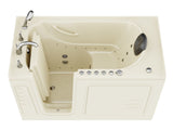 ANZZI Nimbus Series 30 in. L x 59 in. W Dual Jetted Bathtub in Biscuit with Microbubbles Jet