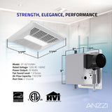 Spring Series 110 CFM Ceiling Mount Bathroom Exhaust Fan with Brilliant LED Light and ENERGY STAR in Soothing White