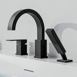 Vault Series 67 in. x 32 in. Flat Bottom Acrylic Freestanding Soaking Bathtub with Center Drain and Faucet
