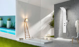 ARENA Series 60 in. 2-Jetted Full Body Shower Panel System with Heavy Rain Shower and Body Jets and Spray Wand in White