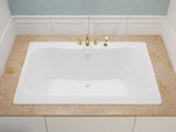 Alya 5 ft. Acrylic Center Drain Rectangular Bathtub in White
