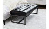 Wyatt Leather Bench Black