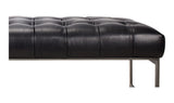 Wyatt Leather Bench Black