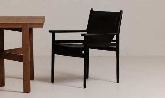 Remy Arm Chair Black Leather