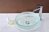 Canta Series 17 in. Bathroom Vessel Sink with Stain-Resistant Non-Porous Surface in Lustrous Translucent Red Glass