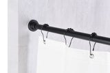 ANZZI Heavy Duty Adjustable Tension Rod (33" to 55" Range), No Drilling Required, Anti-Slip Rubber Ends, Stainless Steel Hooks Included