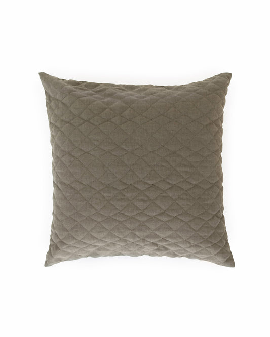 Quilted cushion cover in Dark green