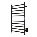 Bali Series 10-Bar Wall Mounted Electric Bathroom Towel Warmer Rack in Brushed Nickel Finish Stainless Steel