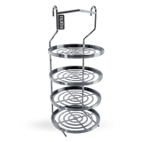 INGRILL 4-Tier Multi-Purpose Rack for Barrel & Vertical Smokers – 304 Stainless Steel Vertical BBQ Rack for Burgers, Bacon, Vegetables & More