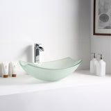 Pendant Series Deco-Glass Vessel Sink in Lustrous Frosted