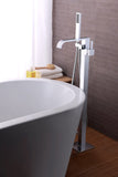 Angel 2-Handle Claw Foot Tub Faucet with Hand Shower in Polished Chrome