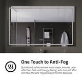 36-in. x 60-in. Frameless LED Front/Back Light Bathroom Mirror w/Defogger