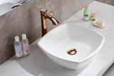 Deux Series Ceramic Vessel Sink in White