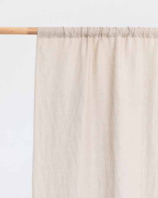 Rod pocket linen curtain panel (1 pcs) in Natural linen