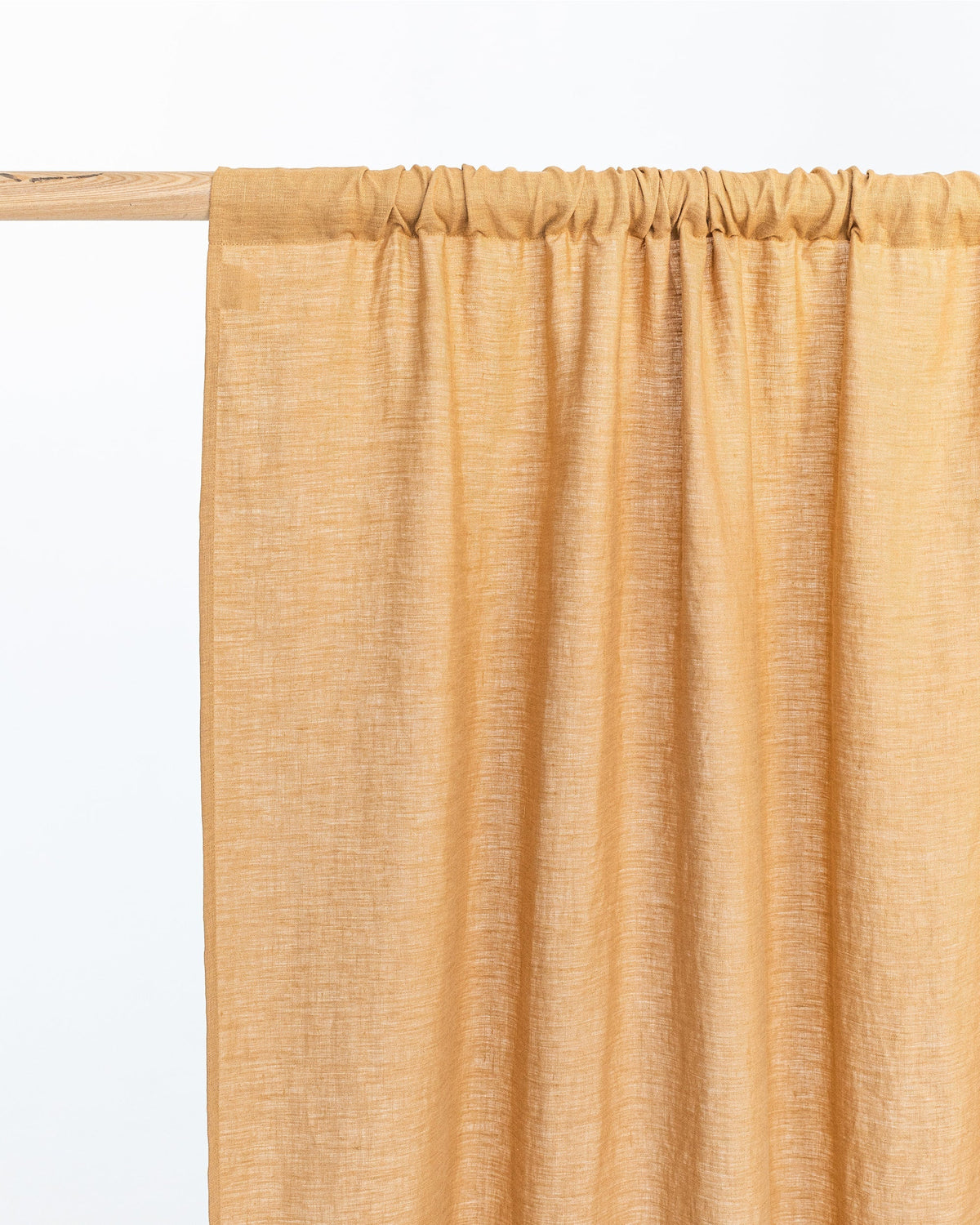 Rod pocket linen curtain panel (1 pcs) in Tan