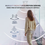 Fields Series 150 CFM Ceiling Mount Bathroom Exhaust Fan with Brilliant LED Light, Motion Sensor, Humidity Sensor