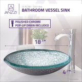 Arc Series Vessel Sink in Clear Glass
