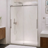 Stellar Series 51 to 54 in. x 76 in. Sliding Frameless Shower Door with Tsunami Guard Tempered Clear Glass
