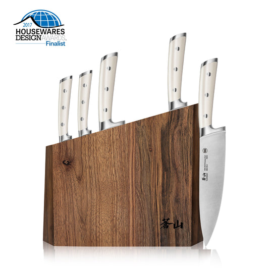 S1 Series 6-Piece German Steel Forged Knife Block Set, Forged German Steel, Walnut Block, 59663