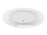 Heidi Series 67 in. x 34 in. Acrylic Combination 50 Gallon Capacity Freestanding Bathtub with Center Drain in White