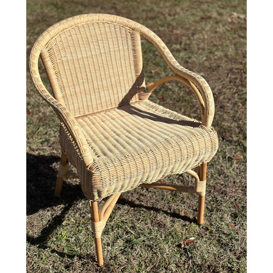 Rattan Scalloped Armchair