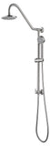 Adjustable 32-36 in. Handheld Shower System in Brushed Nickel with 6 in. Round Rain Showerhead, 1.8 GPM, and Wall Bar