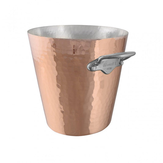 Mauviel M'30 Hammered Copper Champagne Bucket With Cast Stainless Steel Handles, 7.9-In