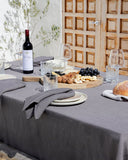 Charcoal gray linen napkin set of 2