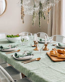 Matcha green linen napkin set of 2