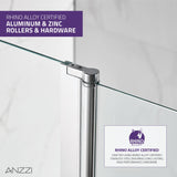 Galleon 48 in. x 58 in. Frameless Tub Door with TSUNAMI GUARD