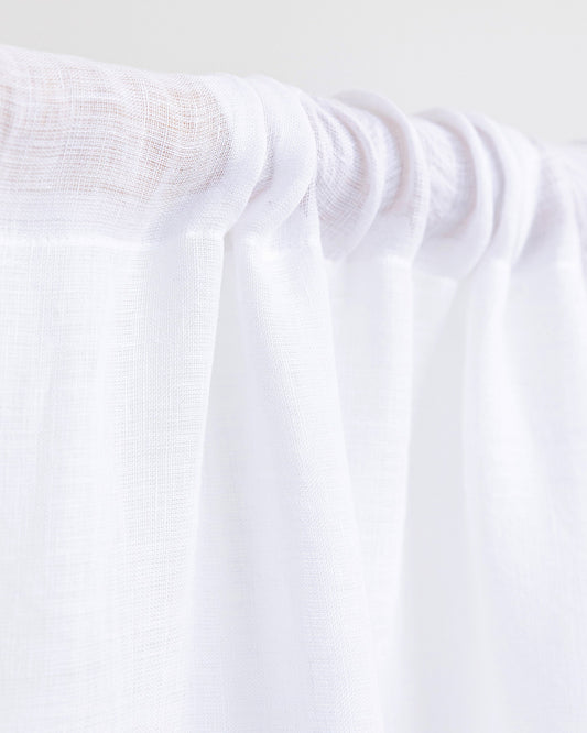 Sheer rod pocket linen curtain panel (1 pcs)