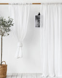 Sheer rod pocket linen curtain panel (1 pcs)