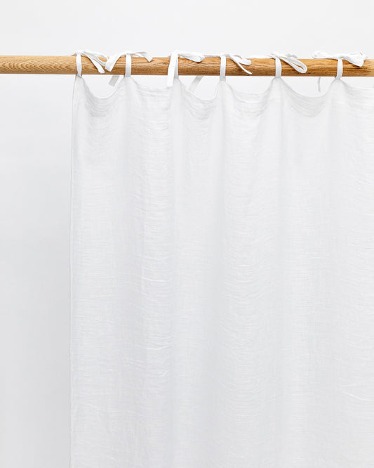 Sheer tie top linen curtain panel (1 pcs)