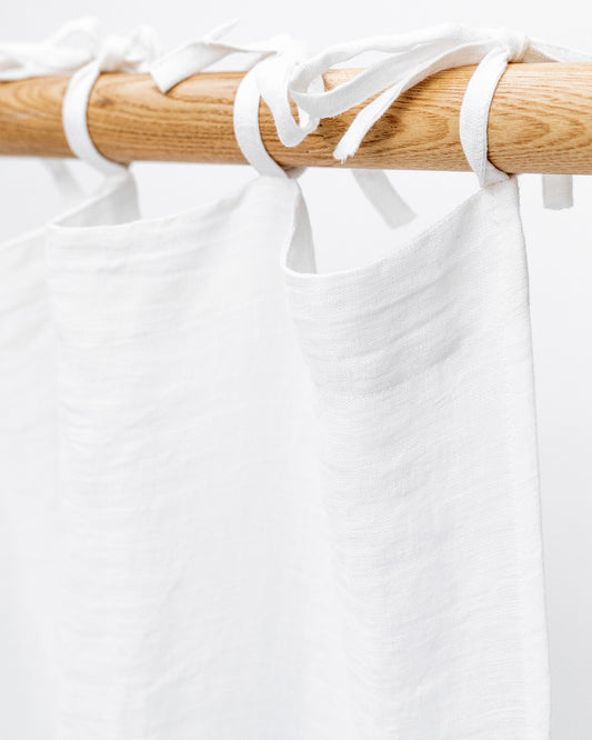 Sheer tie top linen curtain panel (1 pcs)
