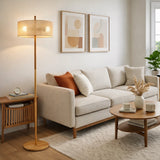 Lirian Floor Lamp - Oak and Natural