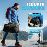 Kodiak 1-Person Inflatable Cold Plunge Ice Bath Tub/Hot Tub with PVC Insulated Lid, Hand Pump, and Repair Kit in Gray