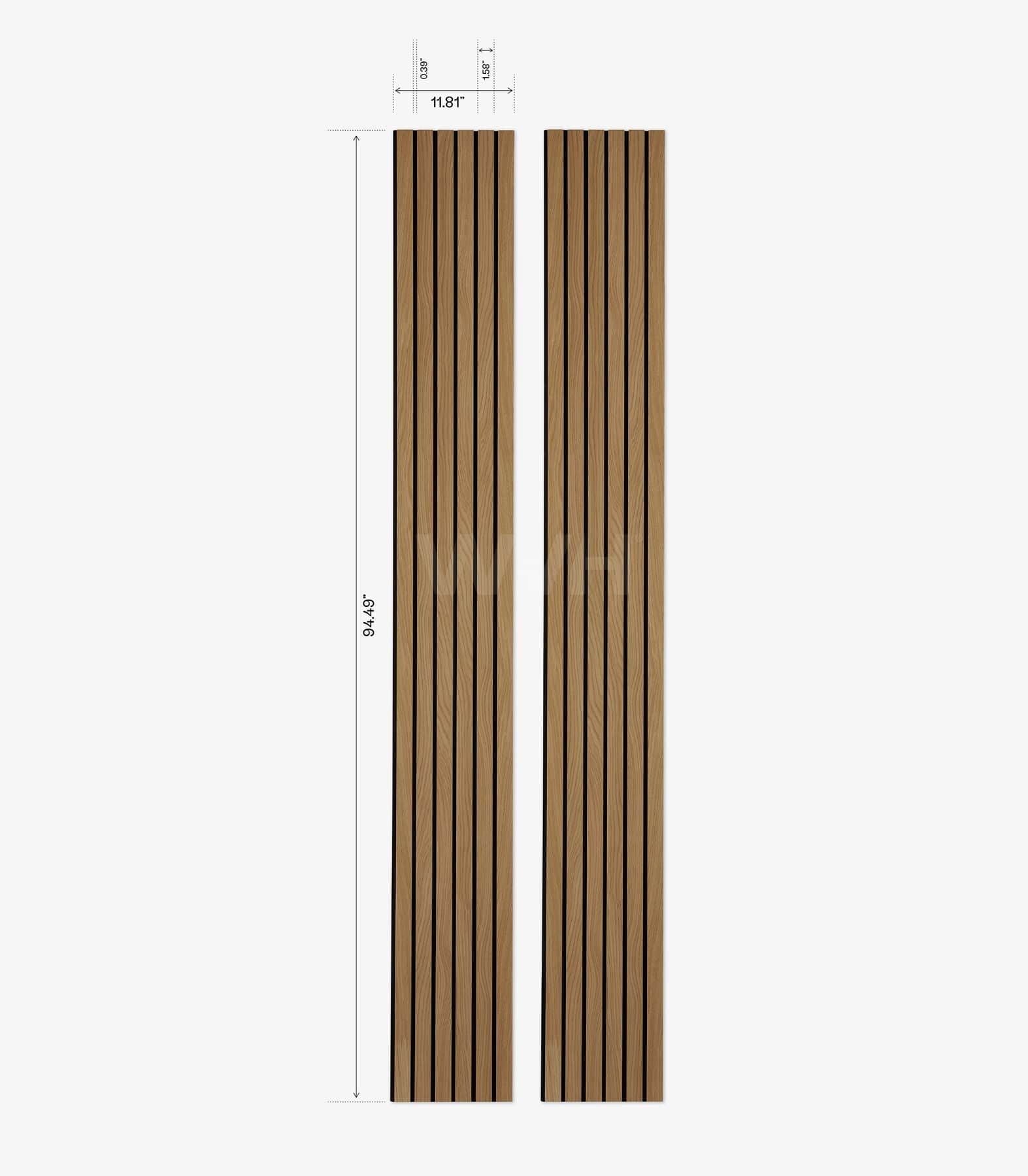 Slatpanel® Luxe American Oak Acoustic Wide Slat Wood Wall Panels