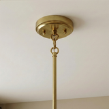 Soiree Four Candle Lights Pendant With Clear Glass - Satin Brass