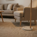 Solaris White Lampshade Floor Lamp