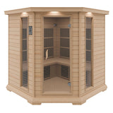 Mauritius 5-Person Carbon FAR Infrared Hemlock Wooden Indoor Home Sauna Room with LED Touch Control Panel