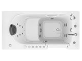 ANZZI Nimbus Series 30 in. L x 59 in. W  Dual Jetted Bathtub in White with Microbubbles Jet